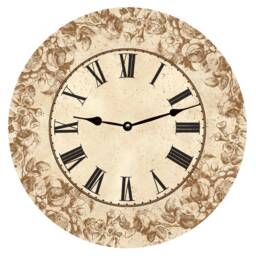 Floral Golden Toile Clock - Wall Clock