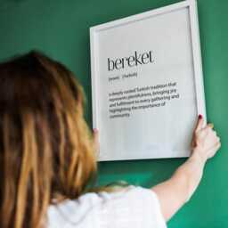 Bereket Definition Print - Turkish Word Art Abundance & Prosperity Decor Unique Home Wall Turkey Prints For Cafes & Restaurants - thumbnail 3