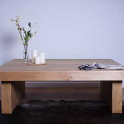 Handmade Rectangular Pine Sleeper Coffee Table - Natural Oak Finish, Chunky Rail-Way Sleepers Wood - thumbnail 3