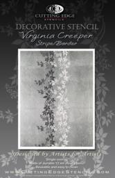 Virginia Creeper Stripe Border Stencil - Reusable For Wall Decor - thumbnail 2