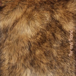 Golden Brown Coyote Faux Fur Rug - Pelt Shape, Usa Made - thumbnail 2