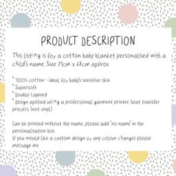 Personalized Baby Blanket Floral Daisy Nursery Decor - thumbnail 4