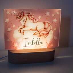 Personalised Unicorn Night Light, Custom Name Lamp, Girls Bedroom D??cor, Kids Bedside Lamp - thumbnail 3