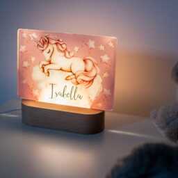 Personalised Unicorn Night Light, Custom Name Lamp, Girls Bedroom D??cor, Kids Bedside Lamp - thumbnail 4