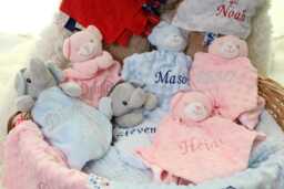 Custom Personalised Embroidered Baby Comforter, Plush Blanket, New Born Keepsake - thumbnail 1
