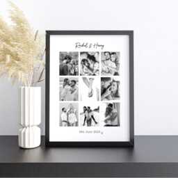 Couples Gift, Personalised Photo Collage Mr & Mrs Frame, Gift For Loving Couple, Custom Couple Valentines - thumbnail 2