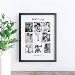 Couples Gift, Personalised Photo Collage Mr & Mrs Frame, Gift For Loving Couple, Custom Couple Valentines - thumbnail 3