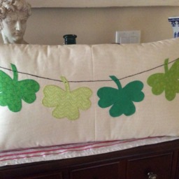 Shamrock Applique Pillow Cover Irish Green St. Patrick's Day Decor - thumbnail 2