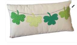 Shamrock Applique Pillow Cover Irish Green St. Patrick's Day Decor