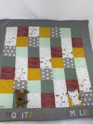 Baby Blanket/Playmat Patchwork Dog/Cat Krd3055 - thumbnail 1