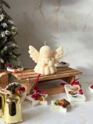 Handmade Angel Christmas Candle Soy Wax Holiday Decor
