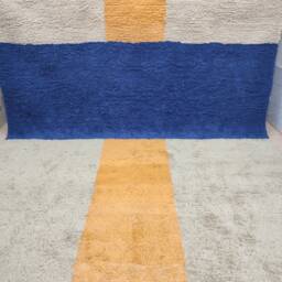 Handwoven Berber Sheep Wool Rug, Abstract Beni Ourain Moroccan Carpet, Boho Home Decor - thumbnail 3