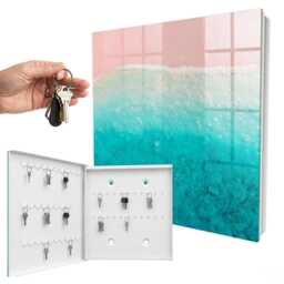 Dream Beach Key Cabinet For Home, Turquoise Box Wall, Minimalist Nature, Lovers Of Relaxation & Tropical Climates - thumbnail 2
