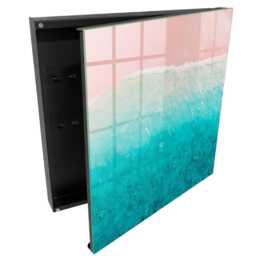 Dream Beach Key Cabinet For Home, Turquoise Box Wall, Minimalist Nature, Lovers Of Relaxation & Tropical Climates