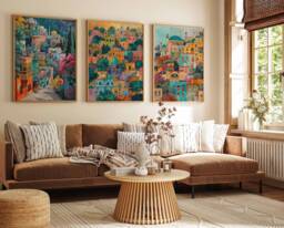 Set Of 3 Tehran Posters, Iranian Travel Prints, Art, Islamic Wall Decor, Muslim Gift, Gift