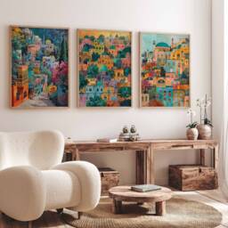 Set Of 3 Tehran Posters, Iranian Travel Prints, Art, Islamic Wall Decor, Muslim Gift, Gift - thumbnail 4
