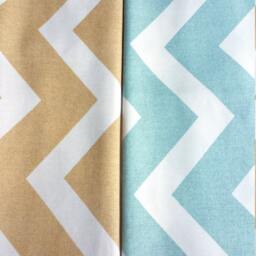 Pillow Cover Chevron Blue & White, Gold & White D??cor Covers - thumbnail 4