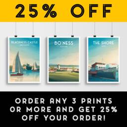Bo'ness Print, Scotland Travel Poster, Borrowstounness Illustration, Wall Decor, Firth Of Forth, Lothian - thumbnail 2