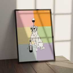 Boxer Dog Wall Art - Drawing, Lovers Gift, Drawing, Poster, Print, Pet Portrait, Customisable Colour - thumbnail 3