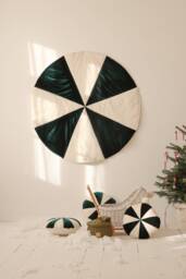"Patchwork Round Mat ""Green Candy"