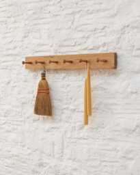 Shaker Peg Rail Made From Solid Oak - Hooks Coat Hook Kitchen Handcrafted Folkhaus - thumbnail 1