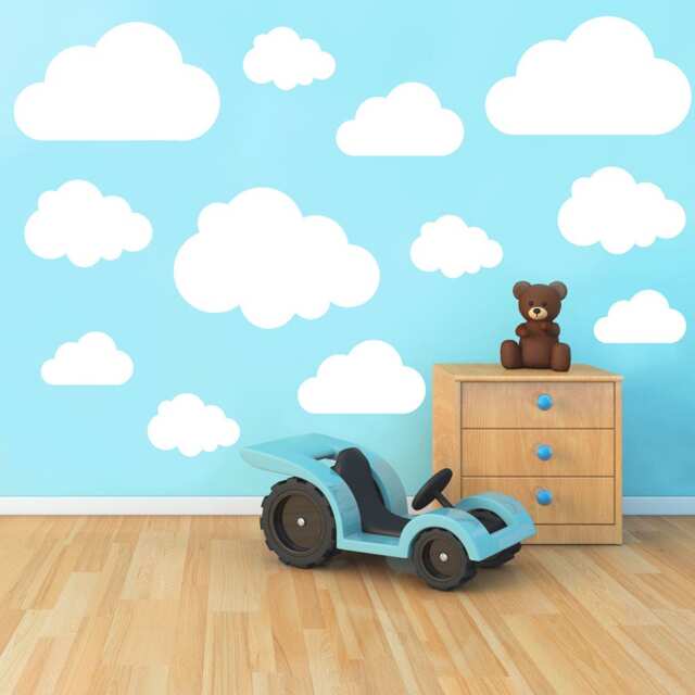 Set Of 21 Clouds Vinyl Wall Art Sticker Decal Kids Room Nursery Decoration - image 1
