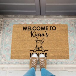 Custom Dog Breed Gift For Lovers - Personalized Welcome Rug To Our House Door Mat - thumbnail 4