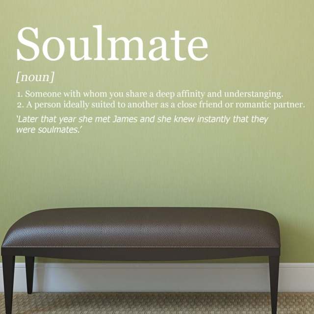 Personalised Wall Sticker Soulmate Definition Vinyl Decal Transfer Name Surname Livingroom - image 1