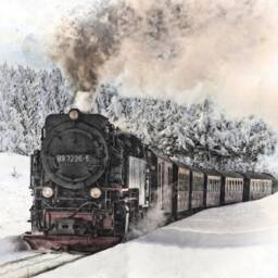 Orient Express Art Print Agatha Christie Fan Art, Vintage Train Poster - thumbnail 1