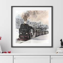 Orient Express Art Print Agatha Christie Fan Art, Vintage Train Poster - thumbnail 2