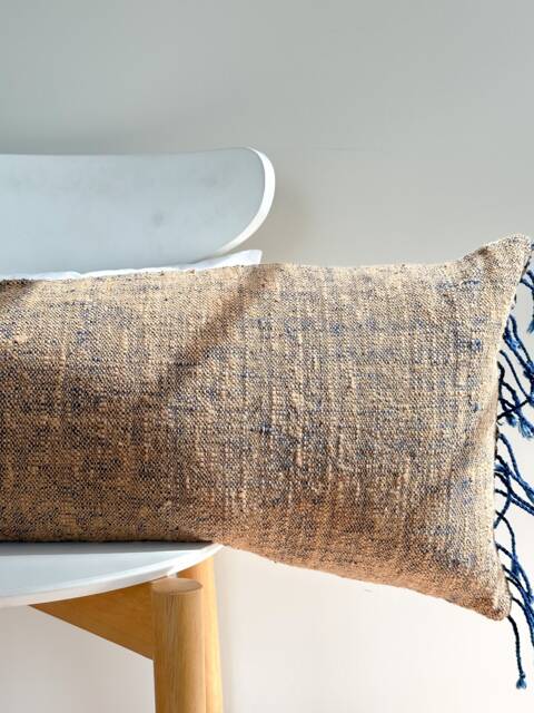 Brown Dot Block Print Mudcloth Hmong Pillow Case - image 1
