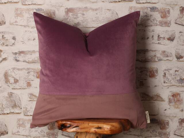Amethyst Velvet Pillow Cover Mid-Century Modern Boho Cushion, 20x20 Inch - image 1