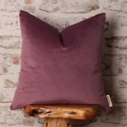Amethyst Velvet Pillow Cover Mid-Century Modern Boho Cushion, 20x20 Inch - thumbnail 2
