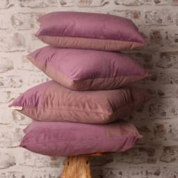 Amethyst Velvet Pillow Cover Mid-Century Modern Boho Cushion, 20x20 Inch - thumbnail 3