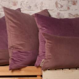 Amethyst Velvet Pillow Cover Mid-Century Modern Boho Cushion, 20x20 Inch - thumbnail 4