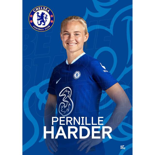 Chelsea Women Fc Harder 22/23 Headshot Poster - Officially Licensed Product A3/A4