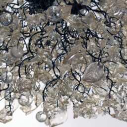 Large Hanging Chandeliers With Clear Transparent Mix Flowers & Leaves For Dining Room, A Unique Elegant Dining Room Light - thumbnail 3