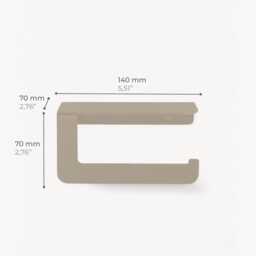 Modern Beige Toilet Paper Holder, Minimalist Steel Bathroom Decor Diara - thumbnail 3