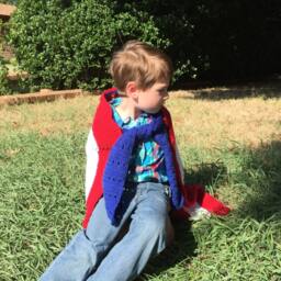 Superhero Pattern Cape Blanket, It Has Straps Instant Download Inspired By Captain America - thumbnail 3