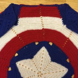 Superhero Pattern Cape Blanket, It Has Straps Instant Download Inspired By Captain America - thumbnail 4