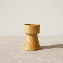 Handmade Wooden Candle Holder Set Scandinavian Rustic Home Decor - thumbnail 3
