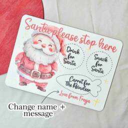 Snacks For Santa - Christmas Eve Board Plate Stop Here Board Personalised Father - thumbnail 4