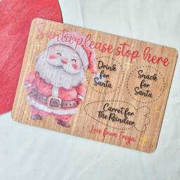 Snacks For Santa - Christmas Eve Board Plate Stop Here Board Personalised Father - thumbnail 2