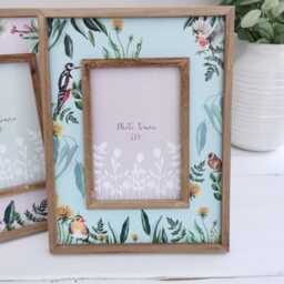Floral Bird Wooden Photo Frame 4x6 Or 6x4 Portrait Display - thumbnail 3