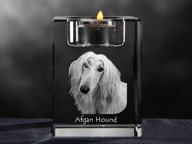 Afghan Hound, Crystal Candlestick With Dog, Souvenir, Decoration, Limited Edition, Collection - image 1