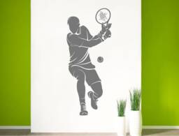 Tennis Wall Art Sticker, Tennis Sticker Decal, Decor, Male Player Gift, Decal - thumbnail 1