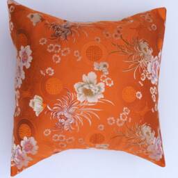 Asian Pillow Cover, Orange Asian Pillow, Throw Pillow Cover, Chinoiserie Decor, Japanese Oriental Chinese Pillow, Asian - thumbnail 3