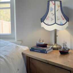 Nautical Blue Anchor & Padstow Fabric Lampshade Handmade For Table & Floor Standard Lamps Bases, Ceiling Pendant Shades - thumbnail 3