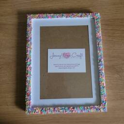 Colourful Dragonfly Clay Slices Photo Frame 5 X 7 Inches With Border, 6 8 Without Border - thumbnail 3