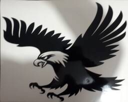 Large 23 X 18 Hawk Eagle Attack Vinyl Car Bonnet Side Sticker Decal Wall Art Animal Safari Graphic Silhouette Van Lorry Motorhome Campervan